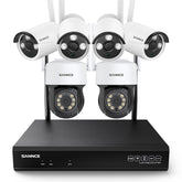 5MP 10-Channel Wireless PT & Bullet Security Camera System, 8MP NVR, 5MP Pan & Tilt WiFi Camera, Two-Way Audio, IP66 Waterproof, Smart AI Human Detection, Work With Alexa